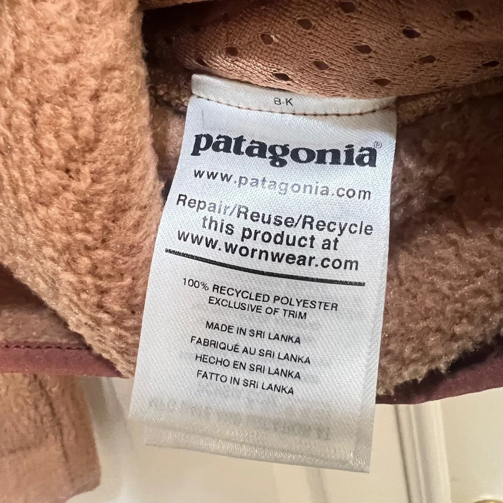 Patagonia‎ Pullover Womens small Brown Tan Half Zip Retro Pile Marsupial Fleece - Picture 7 of 13
